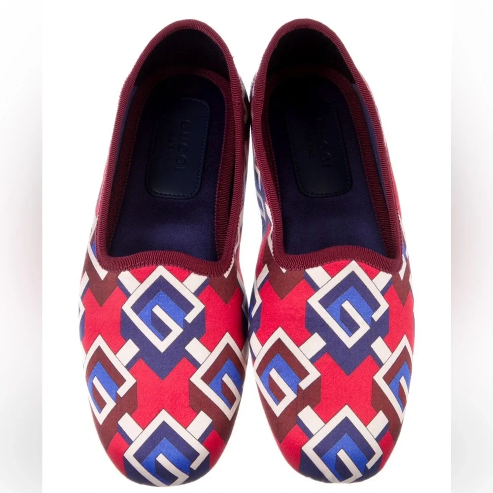 Gucci Printed Silk Slippers - Picture 2 of 5
